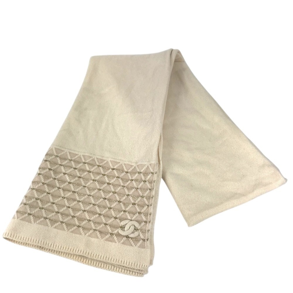 CHANEL 16A CC Coco Mark Logo Accessory Scarf, Cashmere Cotton, Men's & Women'...